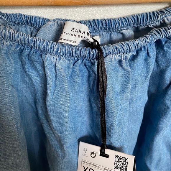 ZARA Woman Butterfly Off Shoulder Dress Size XS - Picture 7 of 8